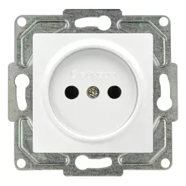 розетка 1 пост GUNSAN Eqona без заземления, белый