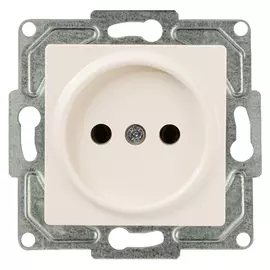 розетка 1 пост GUNSAN Eqona без заземления, кремовый