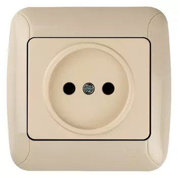 розетка 1 пост GUNSAN Fantasy без заземления, кремовый