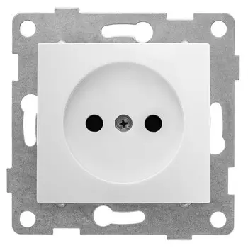 розетка 1 пост GUSI Bravo б/з с з/ш 16А 250В белый