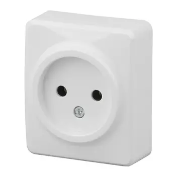 розетка 1 пост ЭРА Эксперт б/з белый