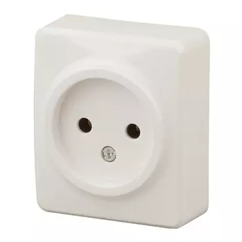 розетка 1 пост ЭРА Эксперт б/з слоновая кость