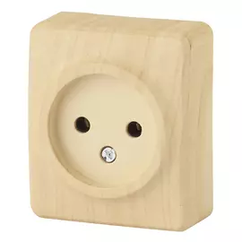 розетка 1 пост ЭРА Эксперт без заземления, сосна