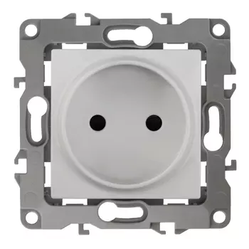 розетка 1 пост ЭРА серия 12 без заземления белый