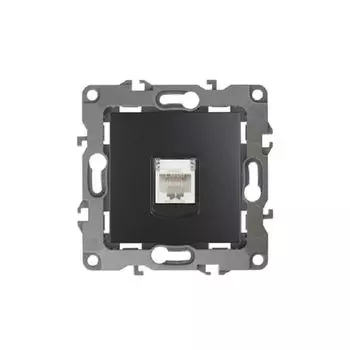 розетка 1 пост компьютерная ЭРА 12 IP20 антрацит