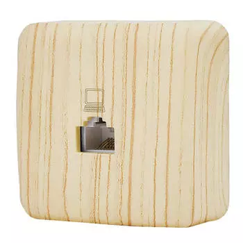 розетка 1 пост компьютерная LEZARD Viola белёный дуб