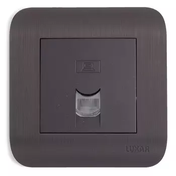 розетка 1 пост компьютерная LUXAR Deco RJ-45 IP20 венге