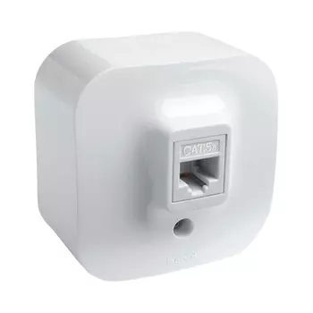 розетка 1 пост компьютерная RJ45 LEGRAND Quteo категория 5e, белый