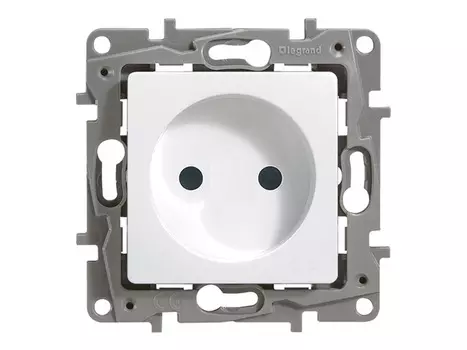 розетка 1 пост LEGRAND Etika без заземления белая