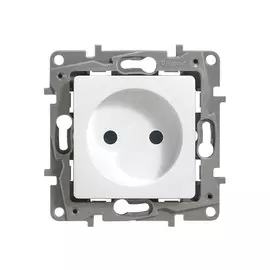 розетка 1 пост LEGRAND Etika без заземления, белый