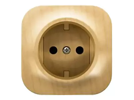 розетка 1 пост LEGRAND Quteo без заземления дерево