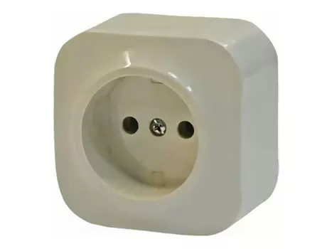 розетка 1 пост LEGRAND Quteo без заземления бежевая