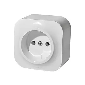 розетка 1 пост LEGRAND Quteo без заземления, белый