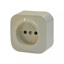 розетка 1 пост LEGRAND Quteo без заземления, бежевая