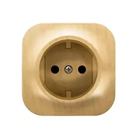 розетка 1 пост LEGRAND Quteo, без заземления, дерево