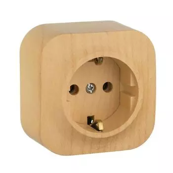 розетка 1 пост LEGRAND Quteo с/з дерево