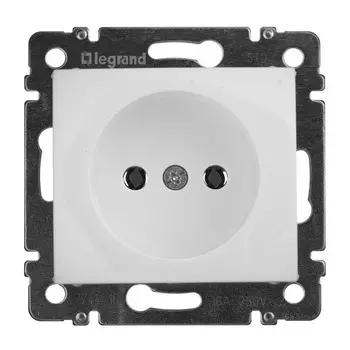 розетка 1 пост LEGRAND Valena б/з б/ш белый