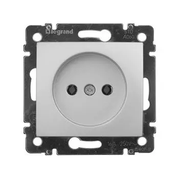 розетка 1 пост LEGRAND Valena б/з алюминий