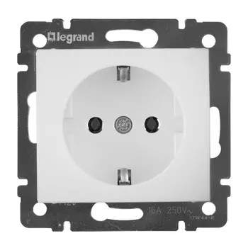 розетка 1 пост LEGRAND Valena с/з б/ш белый