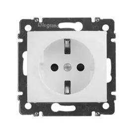 розетка 1 пост LEGRAND Valena с/з з/ш 16А 10шт белый