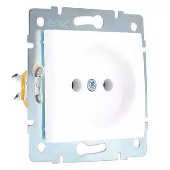 розетка 1 пост LEZARD Karina б/з б/ш 16А белая