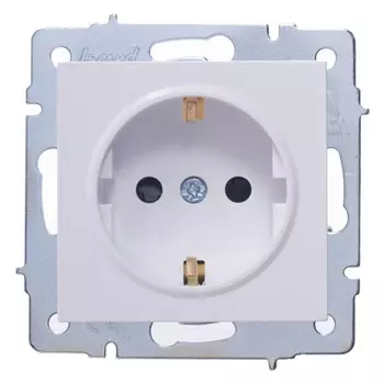 розетка 1 пост LEZARD Vesna с/з с/ш белый