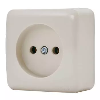 розетка 1 пост LEZARD Viola б/з б/ш 16А кремовый