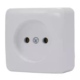 розетка 1 пост LEZARD Viola б/з б/ш 16А белый