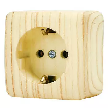 розетка 1 пост LEZARD Viola с/з б/ш 16А белёный дуб