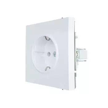 розетка 1 пост LEZARD Zima с/з ПБТ белый