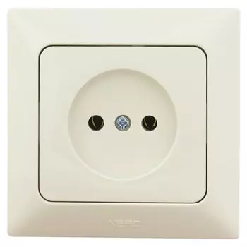 розетка 1 пост NE-AD Aras б/з 16А 250В крем