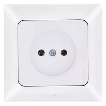 розетка 1 пост NE-AD Aras б/з 16А 250В белый