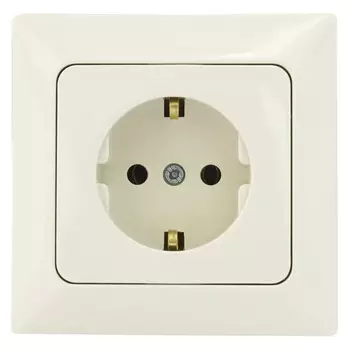 розетка 1 пост NE-AD Aras с/з 16А 250В крем