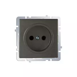 розетка 1 пост NILSON Touran без заземления, антрацит