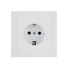 розетка 1 пост NILSON Touran Naturel с заземлением, белый
