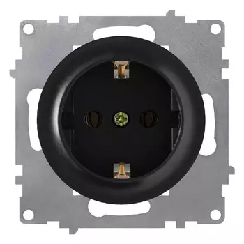 розетка 1 пост ONEKEYELECTRO Florence с/з чёрный