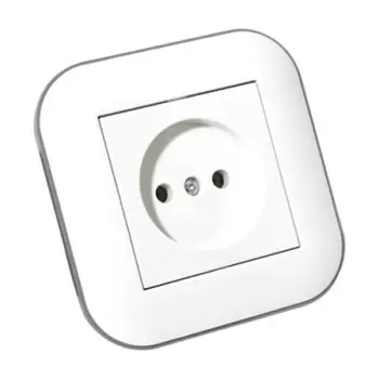 розетка 1 пост OVIVO Loft без заземления белый