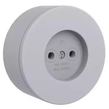 розетка 1 пост OVIVO X-One без заземления IP54 серый