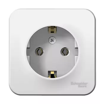 розетка 1 пост SCHNEIDER ELECTRIC Blanca с/з б/ш 16А белый
