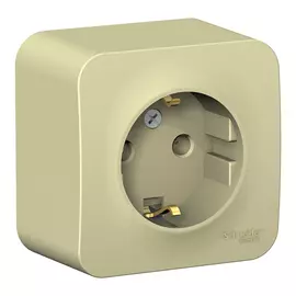 розетка 1-пост SCHNEIDER ELECTRIC Blanca с/з б/ш 16А бежевый