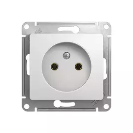 розетка 1 пост SCHNEIDER ELECTRIC Glossa без заземления, белый