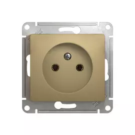 розетка 1 пост SCHNEIDER ELECTRIC Glossa без заземления, титан