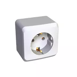 розетка 1 пост SCHNEIDER ELECTRIC Этюд с заземлением, белый