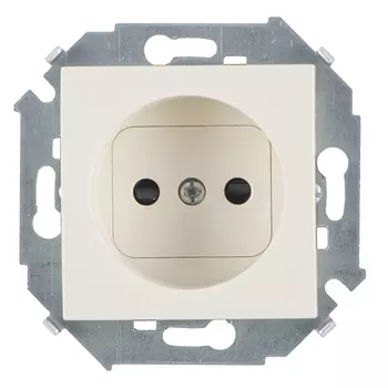 розетка 1 пост SIMON серия 15 без заземления слоновая кость