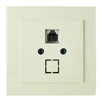 розетка 1 пост телефонная NILSON Touran Nature, кремовый