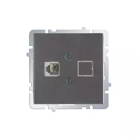 розетка 1 пост телефонная RJ11 NILSON Touran, антрацит