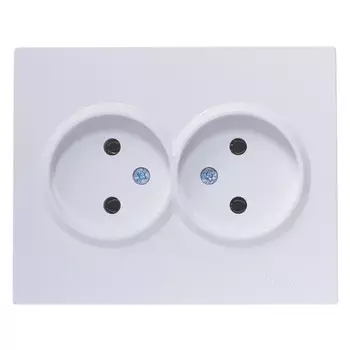 розетка 2 пост LEZARD Vesna б/з ПБТ белая