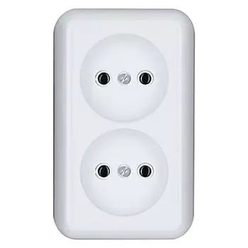 розетка 2 поста BYLECTRICA IP44 16F с з/з белый