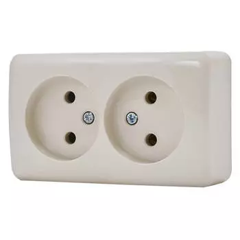 розетка 2 поста LEZARD Viola б/з б/ш 16А кремовый