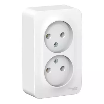 розетка 2 поста SCHNEIDER ELECTRIC Blanca б/з б/ш 16А белый